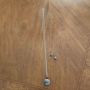 Necklace and matching earrings